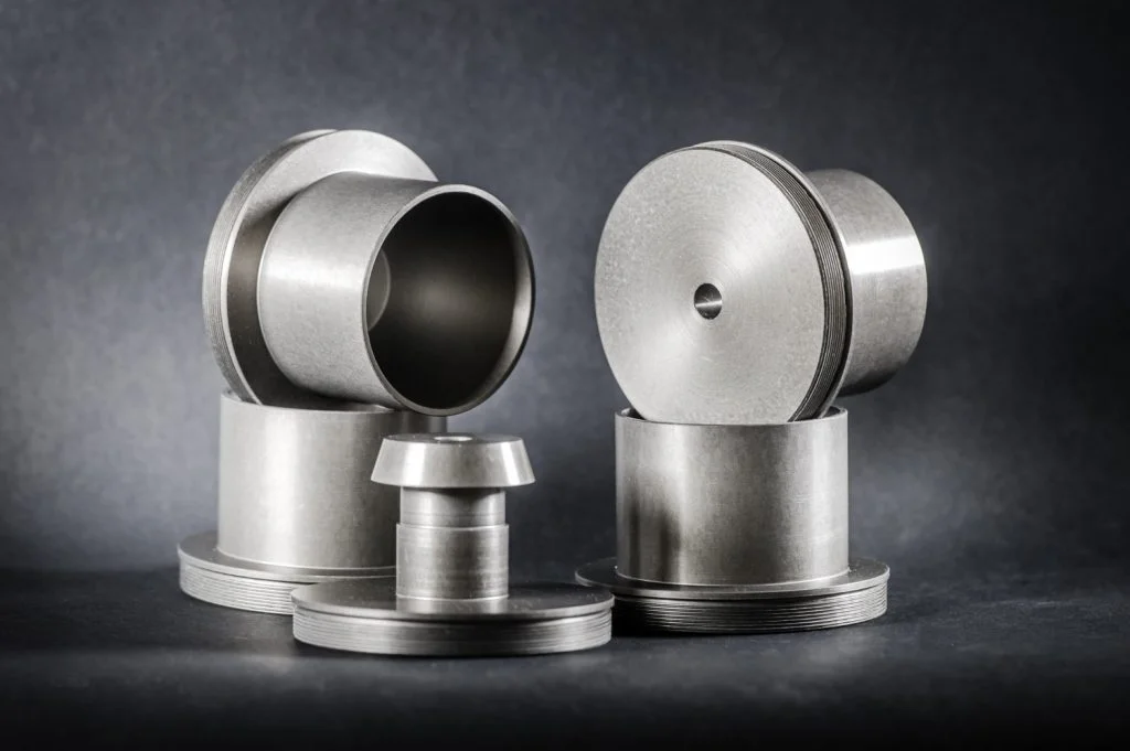 مكونات معدنية أسطوانية.